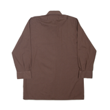 CLUB Mens Plain Shirt Brown Long Sleeve M