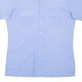 Mens Plain Shirt Blue M