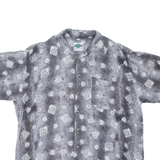 FAR HORIZON Mens Shirt Grey Viscose Crazy Pattern XL
