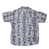 FAR HORIZON Mens Shirt Grey Viscose Crazy Pattern XL