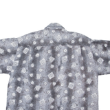 FAR HORIZON Mens Shirt Grey Viscose Crazy Pattern XL