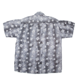 FAR HORIZON Mens Shirt Grey Viscose Crazy Pattern XL