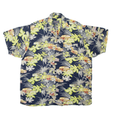 ROSS RIVER Mens Shirt Blue Viscose Crazy Pattern XL