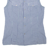 TEDDY'S Womens Shirt Purple Check Sleeveless S