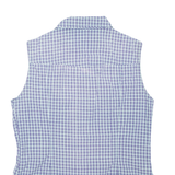 TEDDY'S Womens Shirt Purple Check Sleeveless S