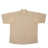 XTREME Mens Shirt Beige Crazy Pattern XL