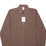 MARSUM Womens Plain Shirt Brown Long Sleeve S