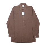 MARSUM Womens Plain Shirt Brown Long Sleeve S