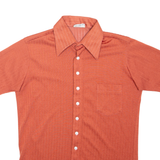 MICHEL ANGLI Mens Plain Shirt Orange S