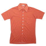 MICHEL ANGLI Mens Plain Shirt Orange S