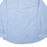 YES USA Mens Plain Shirt Blue Long Sleeve M