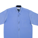 LECHE Mens Plain Shirt Blue L