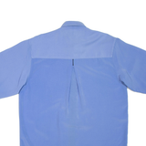 LECHE Mens Plain Shirt Blue L