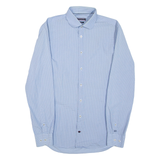 TOMMY HILFIGER Slim Fit Mens Shirt Blue Spotted Long Sleeve M