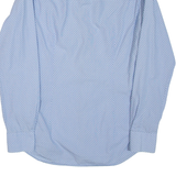 TOMMY HILFIGER Slim Fit Mens Shirt Blue Spotted Long Sleeve M