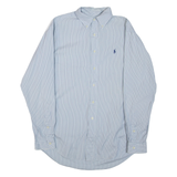 POLO RALPH LAUREN Yarmouth Mens Shirt Blue Striped Long Sleeve L