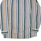 WINDBREAKER Mens Shirt Green Striped Long Sleeve XL