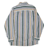 WINDBREAKER Mens Shirt Green Striped Long Sleeve XL