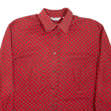 SAINT HONORE Womens Shirt Red Spotted Long Sleeve L