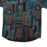 DANDY Mens Shirt Blue Crazy Pattern S
