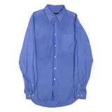 VALENTINO Mens Plain Shirt Blue Long Sleeve S