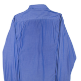 VALENTINO Mens Plain Shirt Blue Long Sleeve S