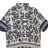 ALCOTT Mens Hawaiian Shirt Beige Floral S