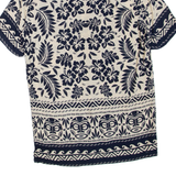 ALCOTT Mens Hawaiian Shirt Beige Floral S