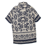 ALCOTT Mens Hawaiian Shirt Beige Floral S