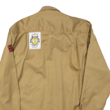 HAJK Mens Worker Shirt Beige Long Sleeve S