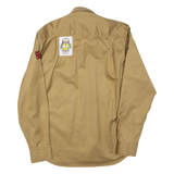 HAJK Mens Worker Shirt Beige Long Sleeve S