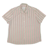 LACOSTE Womens Shirt White Striped L