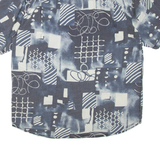 HAPPY LIFE Mens Shirt Blue Crazy Pattern M