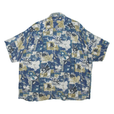 BRITISH COLONY Mens Shirt Blue Crazy Pattern XL