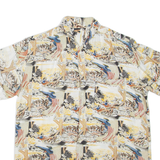 Mens Shirt Beige Crazy Pattern S