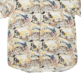 Mens Shirt Beige Crazy Pattern S