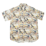 Mens Shirt Beige Crazy Pattern S