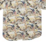 Mens Shirt Beige Crazy Pattern S