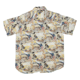 Mens Shirt Beige Crazy Pattern S