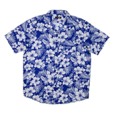 Mens Shirt Blue Floral L