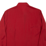 Womens Plain Shirt Red Long Sleeve L