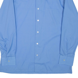 ETON Mens Plain Shirt Blue Long Sleeve L