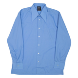 ETON Mens Plain Shirt Blue Long Sleeve L