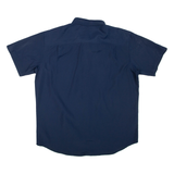 COLUMBIA Mens Plain Shirt Blue L