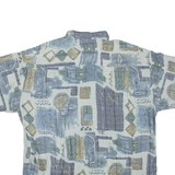 CANDA Mens Shirt Blue Crazy Pattern 2XL