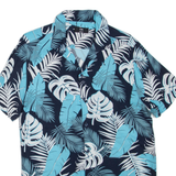 C&A Slim Fit Mens Hawaiian Shirt Blue Floral S