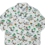Mens Hawaiian Shirt White S