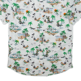 Mens Hawaiian Shirt White S