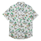 Mens Hawaiian Shirt White S