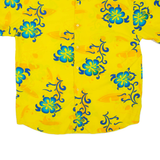 CODE ONE Mens Shirt Yellow Floral L
